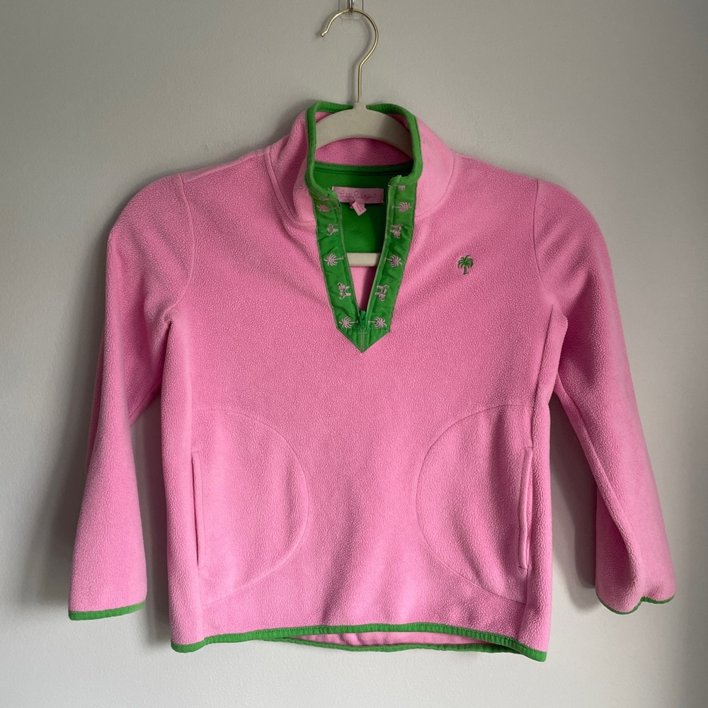 Lilly Pulitzer Pink and Green Kids Sweatshirt